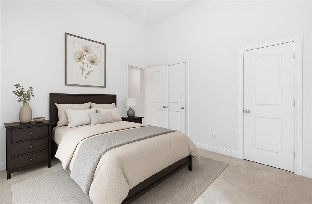 2610 Meadow Ridge Drive Prosper, TX 75078 - Photo 27 of 32 a bedroom with a bed and a painting on the wall