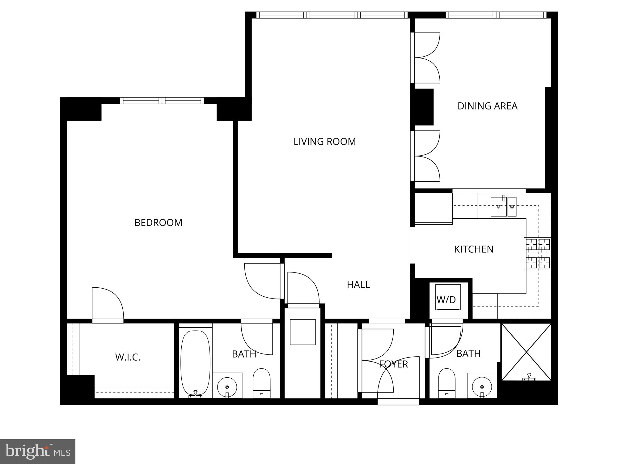 1155 23rd Street Northwest, Unit 6H Washington, DC 20037 - Photo 27 of 27 a picture of a bench in front of a window