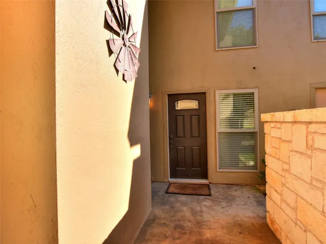 a view of front door