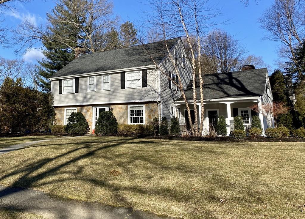 8 Fiske Road Wellesley, MA 02481 - Photo 1 of 21 a front view of a house with a yard