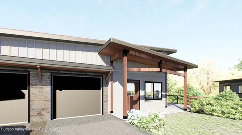 a view of a house with garden