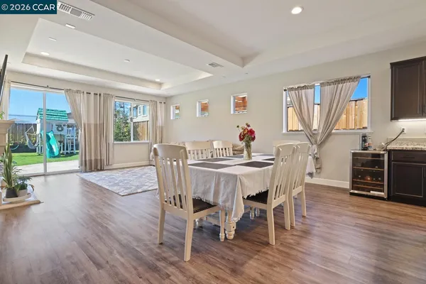 a bedroom with a bed and furniture