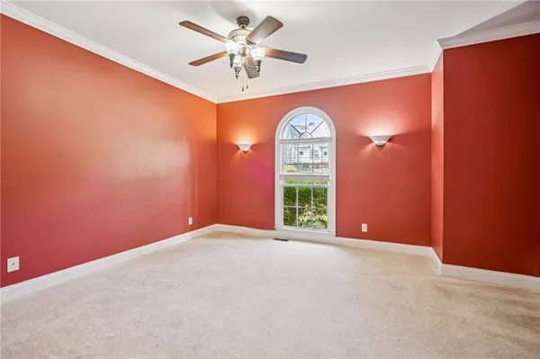 a view of a livingroom with a flat screen tv