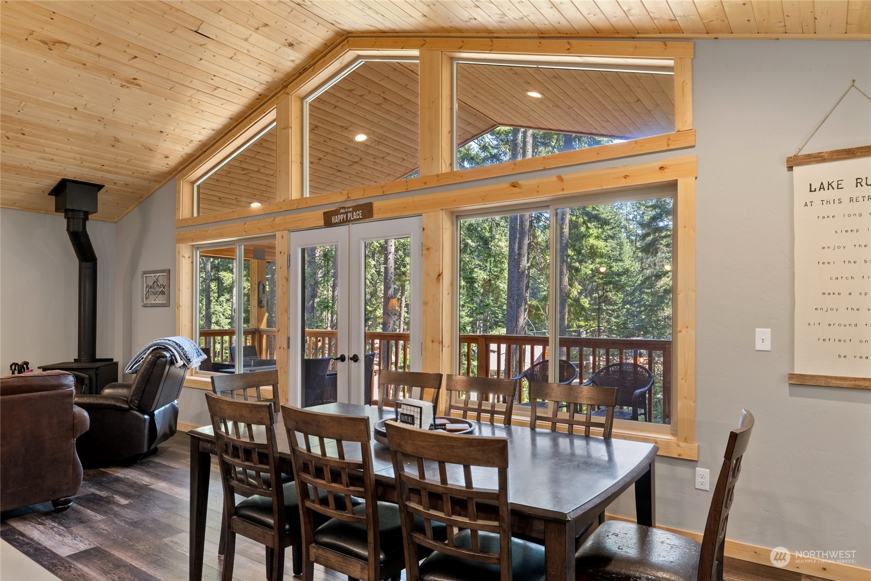 230 Easy Street Ronald, WA 98940 - Photo 14 of 40 a view of a dining room with furniture window and outside view