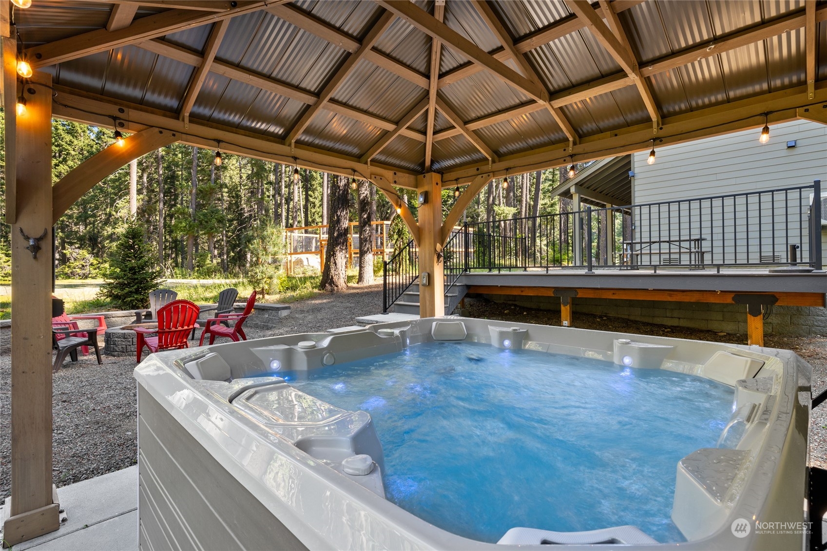 230 Easy Street Ronald, WA 98940 - Photo 4 of 40 a view of yard from deck with patio