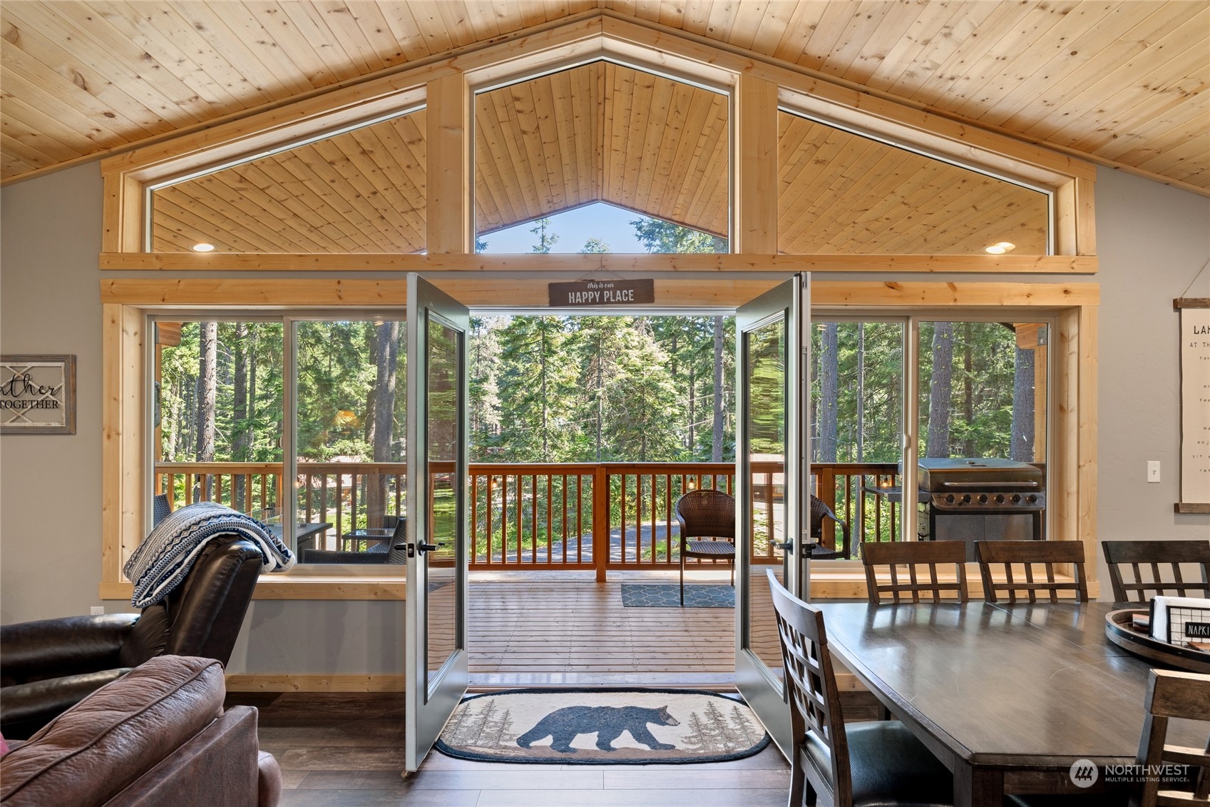 230 Easy Street Ronald, WA 98940 - Photo 7 of 40 a dining room with furniture a chandelier and wooden floor