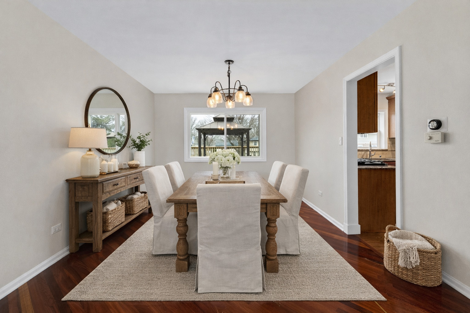 7804 Rohrer Drive Downers Grove, IL 60516 - Photo 5 of 28 a dining room with furniture window and wooden floor