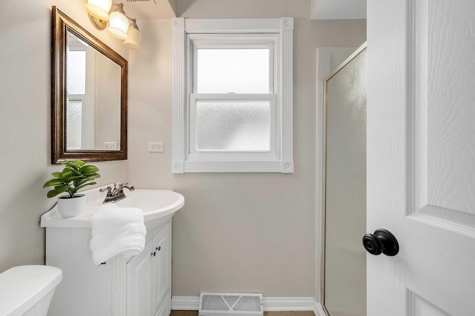 7804 Rohrer Drive Downers Grove, IL 60516 - Photo 10 of 28 a bathroom with a sink mirror and toilet