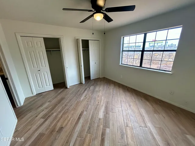 a view of a pathway with a door