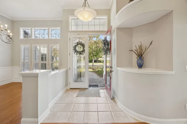 a view of a bathroom with a tub