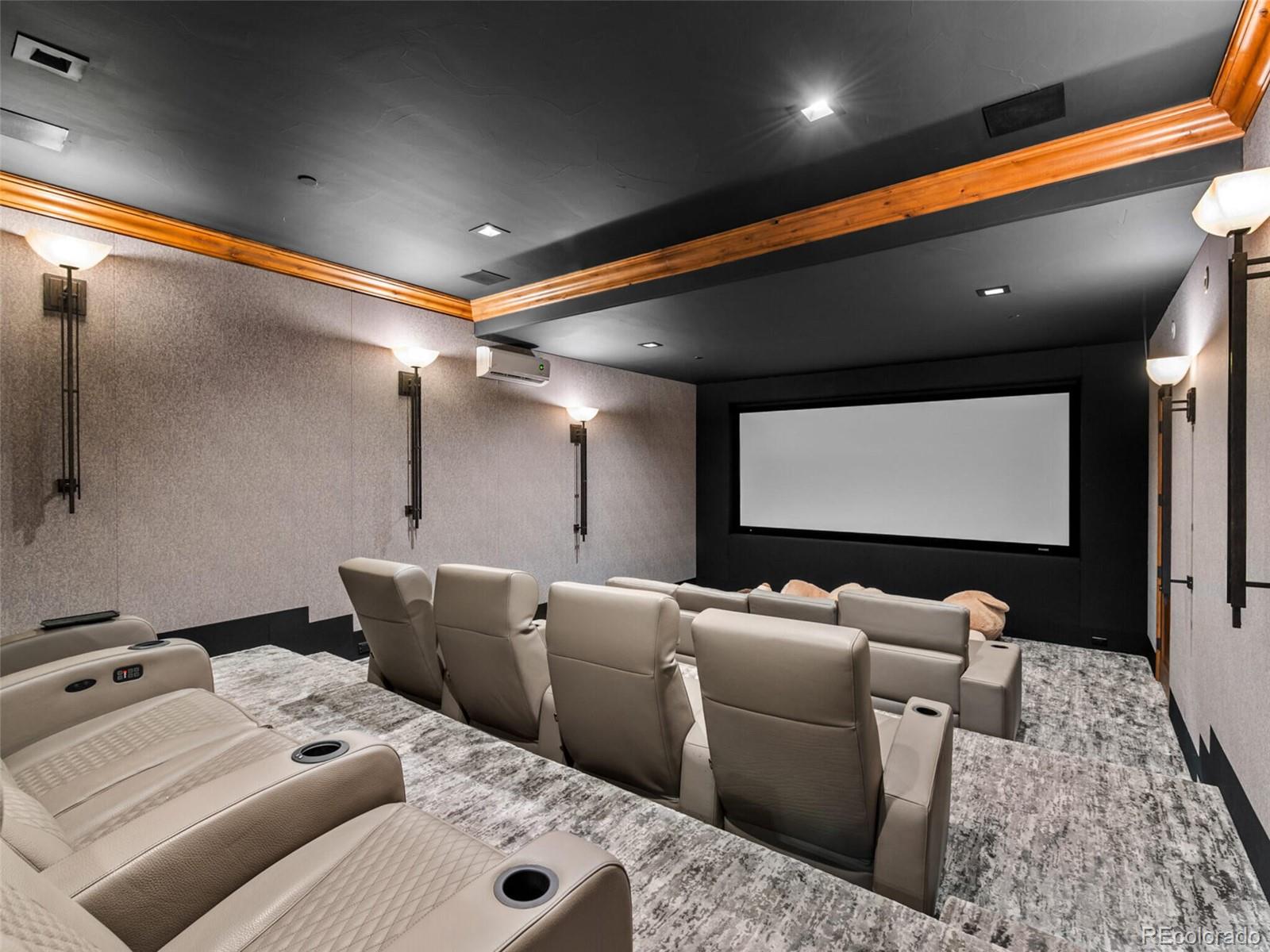 4 Haystack Row Cherry Hills Village, CO 80113 - Photo 31 of 31 a media room with lots of chairs and screen