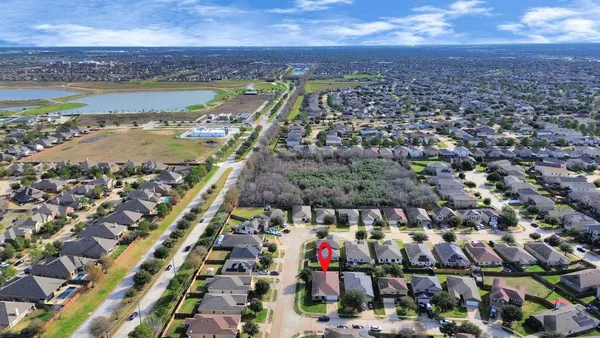 an aerial view of a city