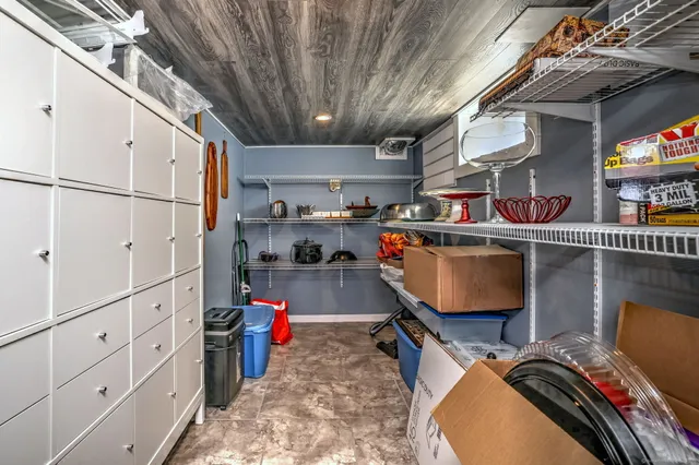 a view of a storage room