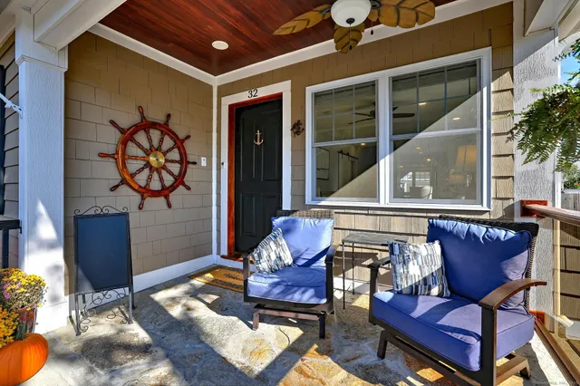 a outdoor living space with furniture