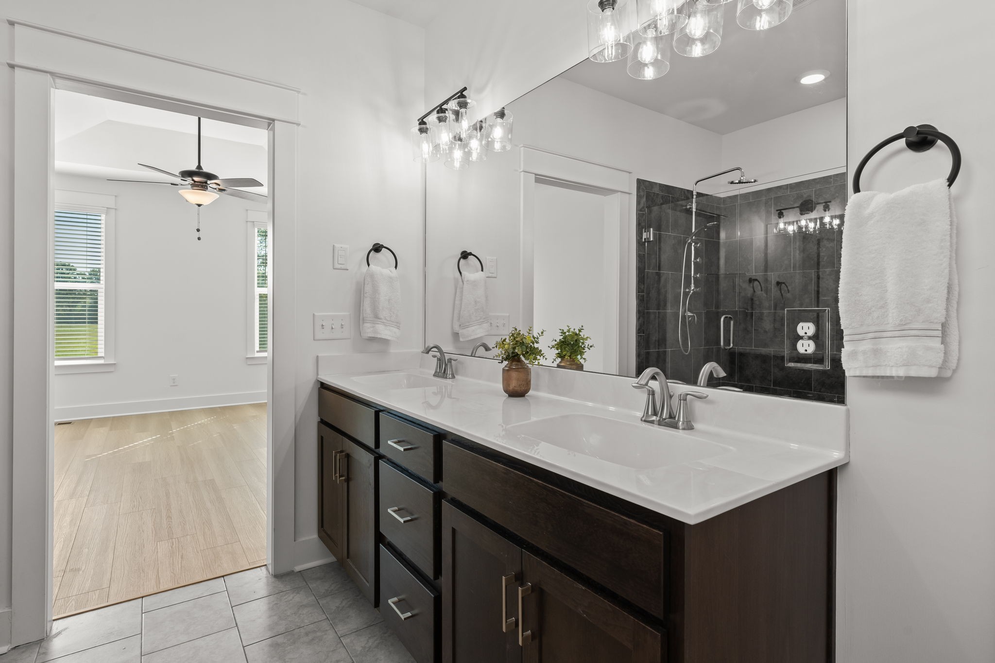 1257 Cotillion Drive Murfreesboro, TN 37128 - Photo 18 of 34 a bathroom with a sink vanity and a mirror