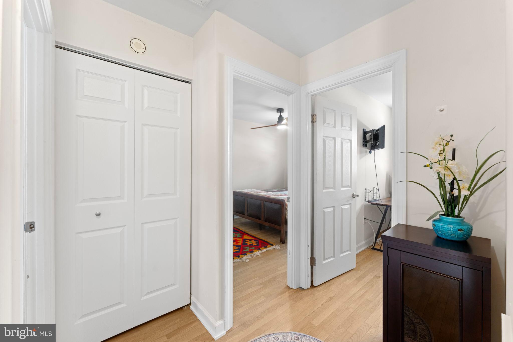 6406 Gildar Street Alexandria, VA 22310 - Photo 23 of 32 Upstairs hall linen closet in the hallway.