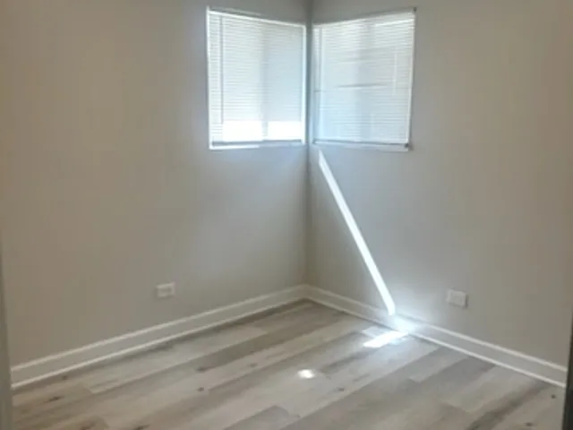 an empty room with a window