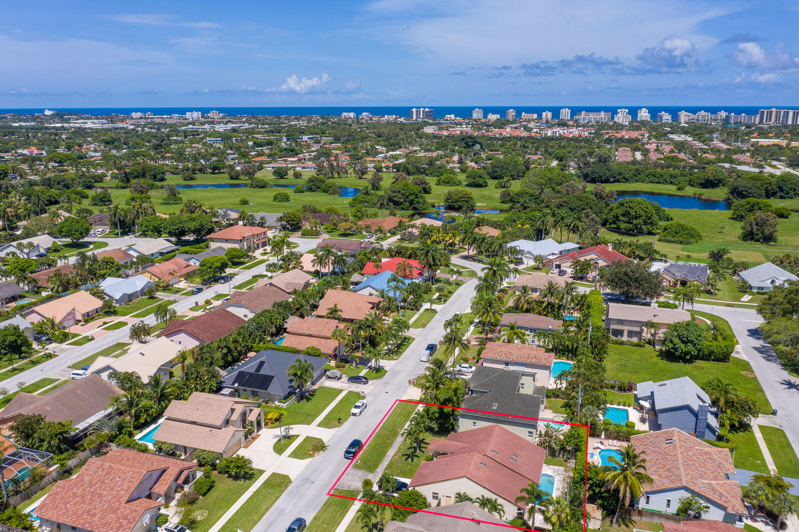 350 Seneca Lane Boca Raton, FL 33487 - Photo 3 of 27 Front Exterior Aerial