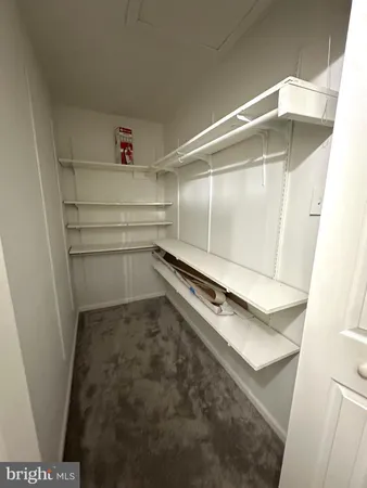 a close view of walk in closet