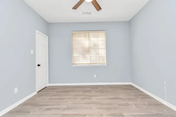 an empty room with a window