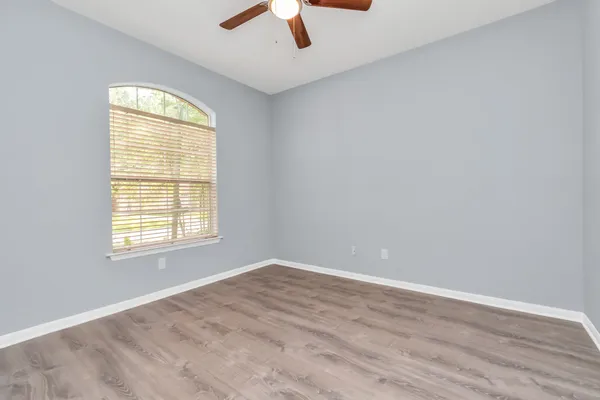 an empty room with a window