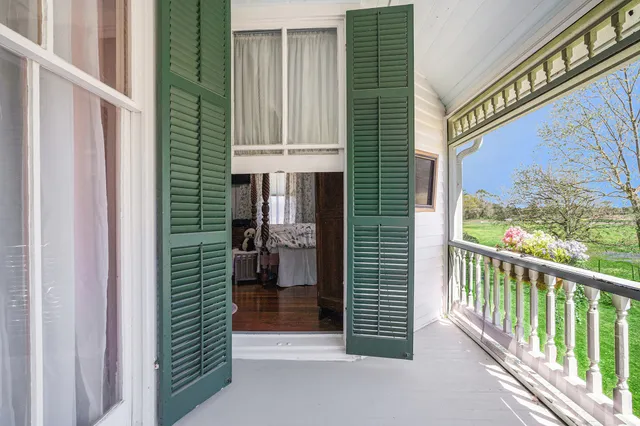 a view of a city from a balcony