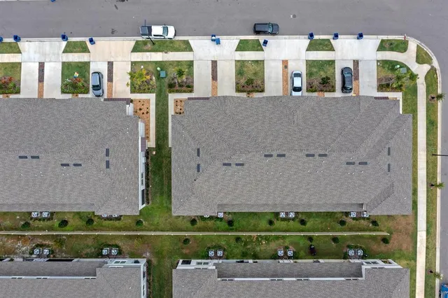 an aerial view of a city