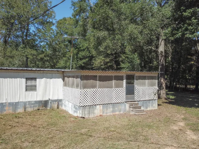 an outdoor space with garden view