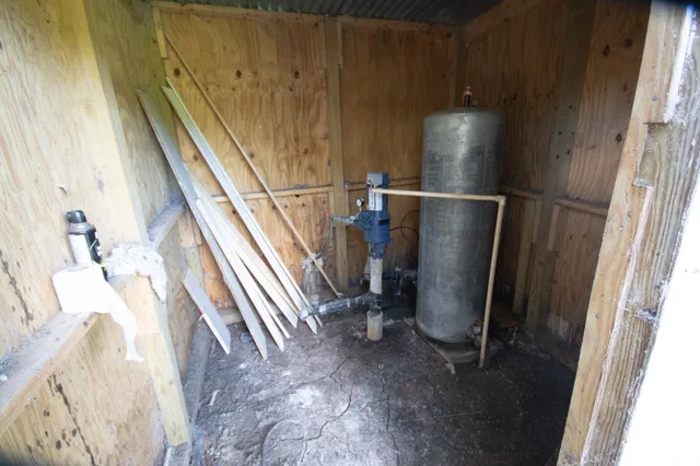 a view of a storage room with washer and dryer
