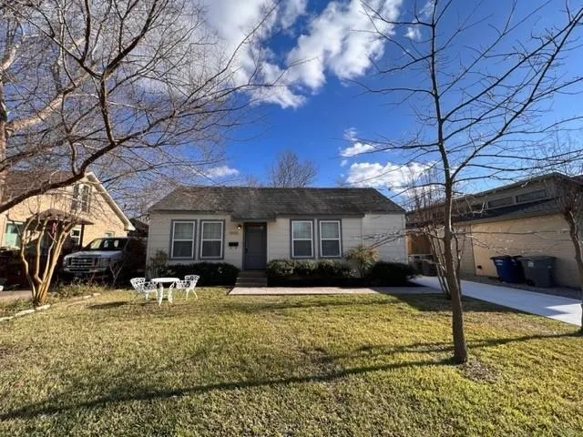 a view of a house with a patio