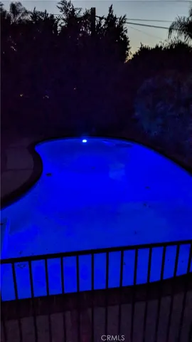 a view of a black gate