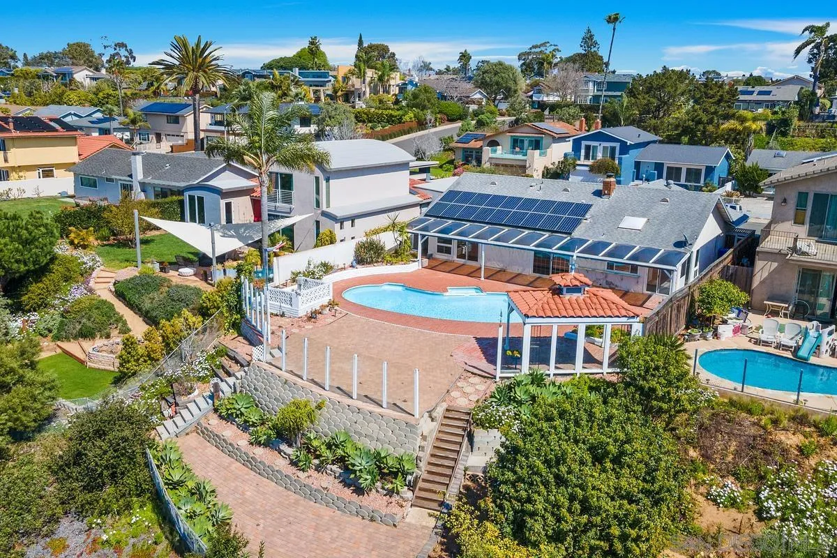 14186 Recuerdo Drive Del Mar, CA 92014 - Photo 5 of 35 a aerial view of a houses with yard