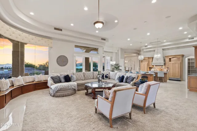 a view of a swimming pool with lounge chair