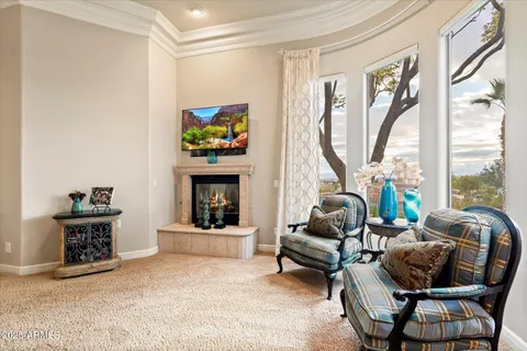 a view of an outdoor seating area