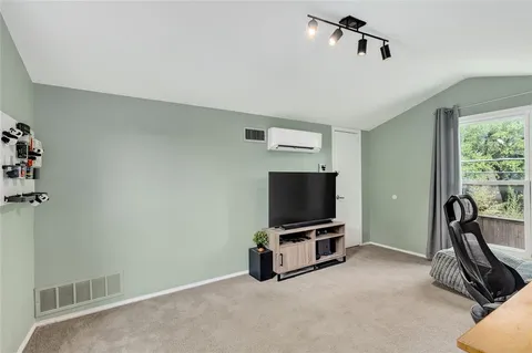 a building outdoor space with patio furniture