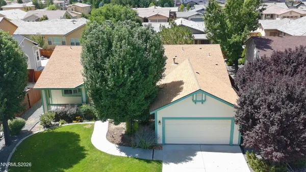 a aerial view of a house