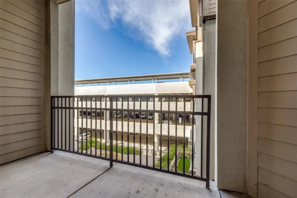 a view of a balcony