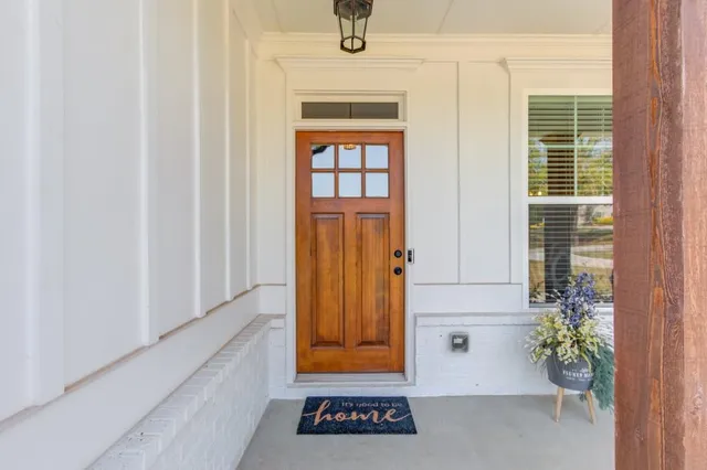 a view of front door