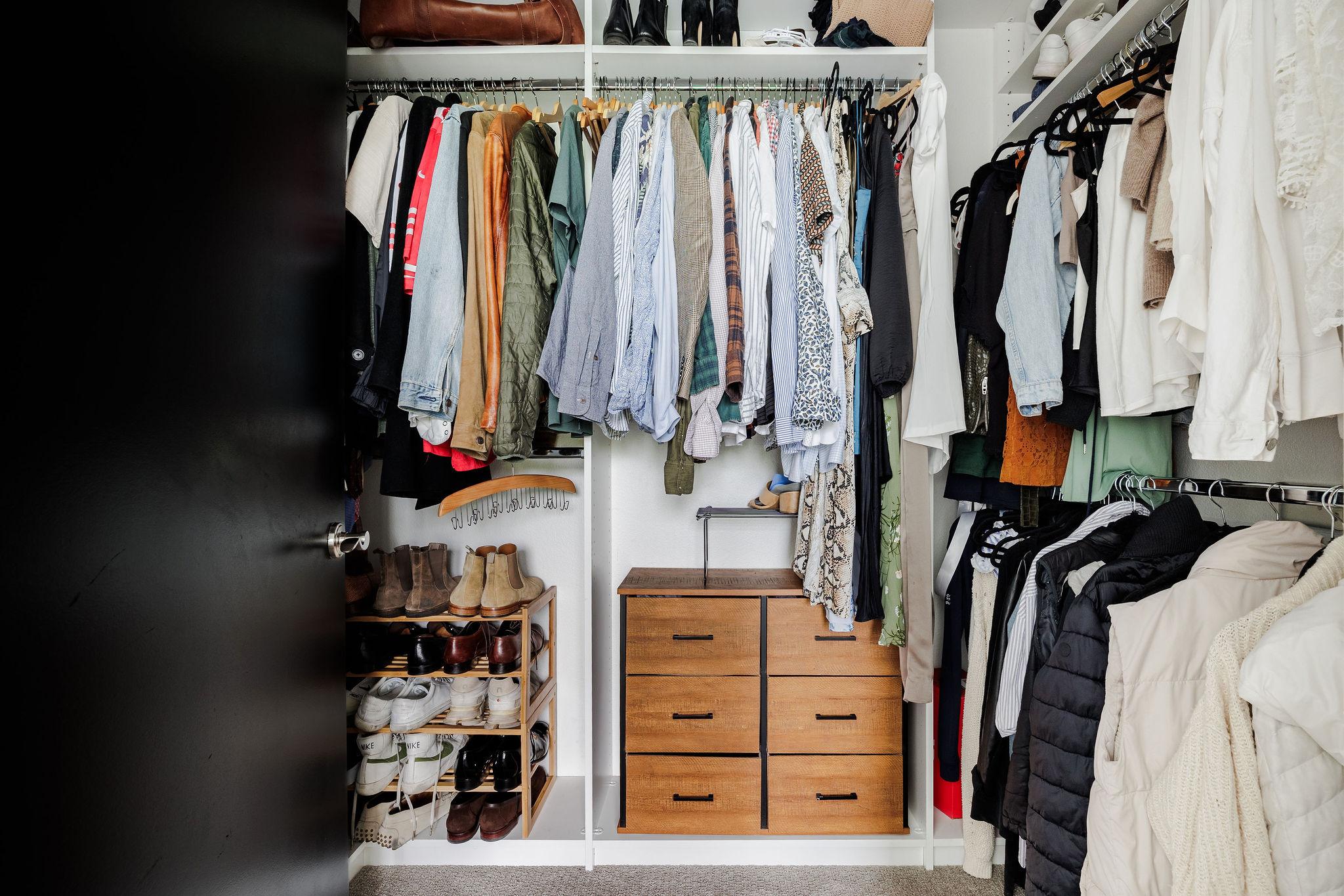 1900 Barton Springs Road, Unit 3028 Austin, TX 78704 - Photo 22 of 31 a view of walk in closet with clothes and shoes