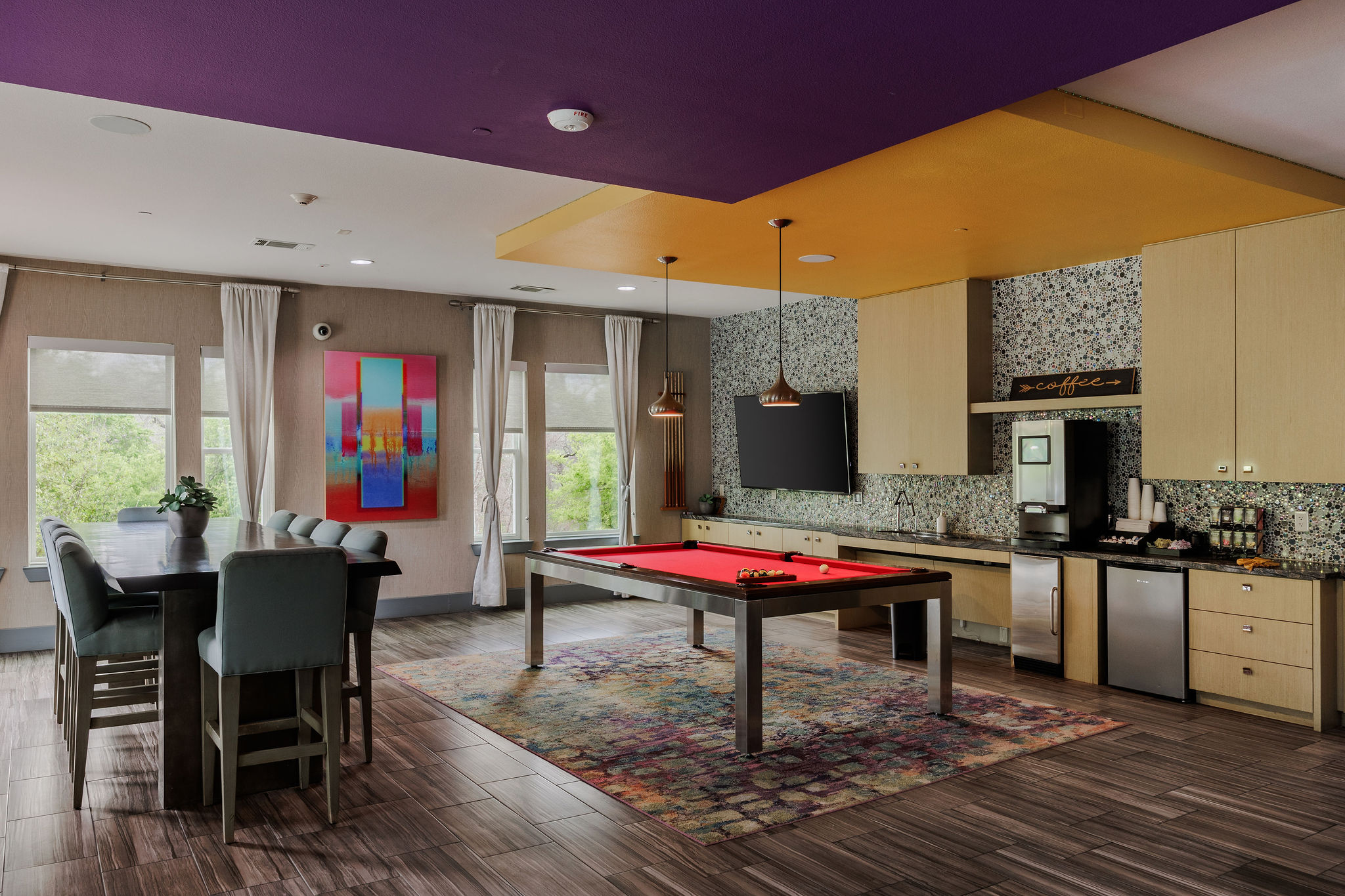 1900 Barton Springs Road, Unit 3028 Austin, TX 78704 - Photo 31 of 31 a view of a dining room with furniture and window
