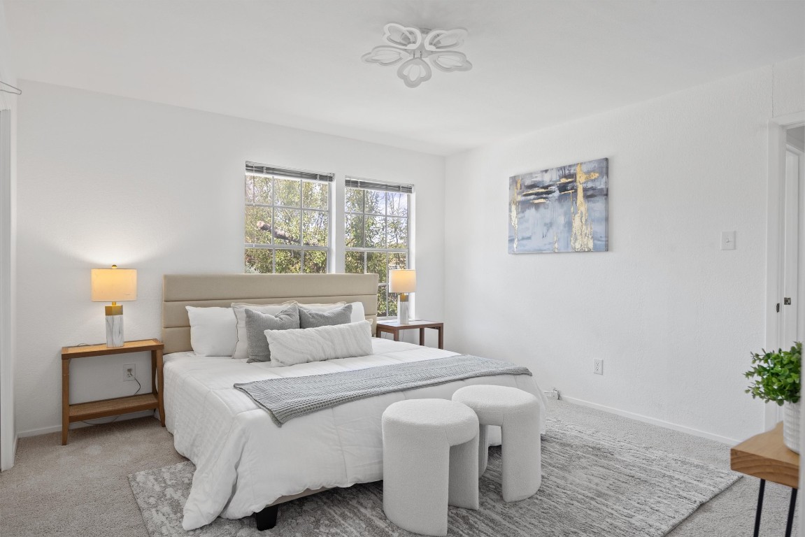 5217 Summerset Trail Austin, TX 78749 - Photo 31 of 38 a bedroom with a bed and a potted plant