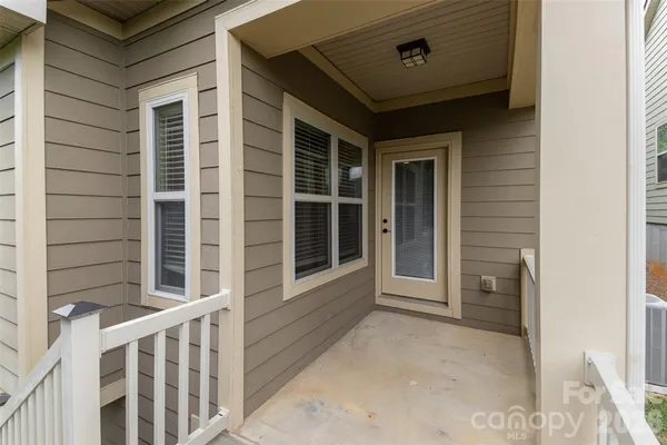 a view of front door and porch
