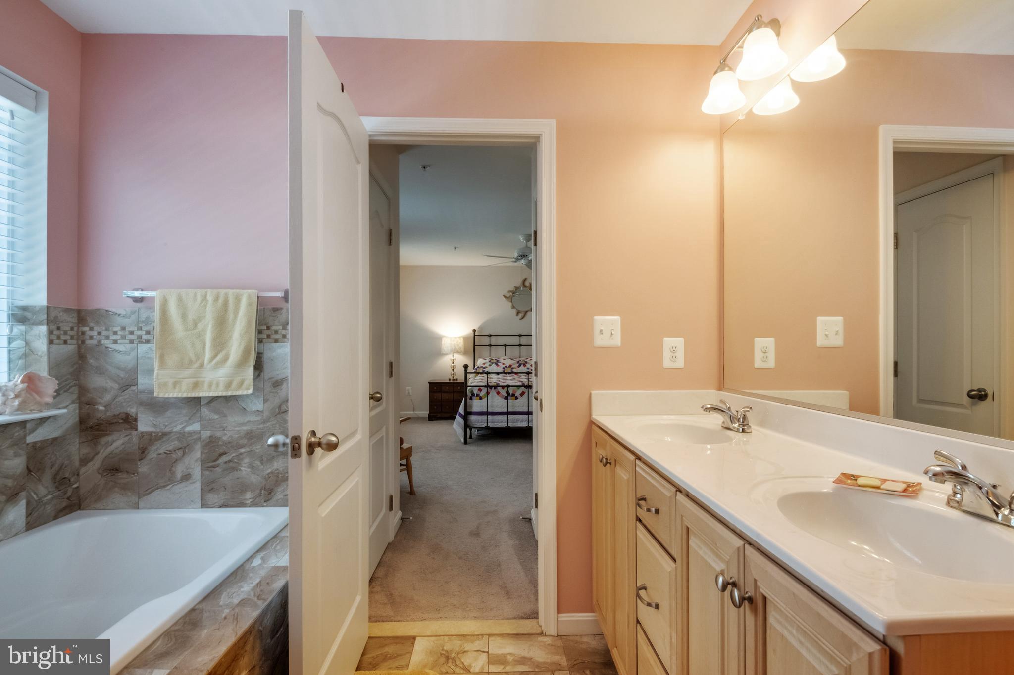 6016 Hanover Road Elkridge, MD 21075 - Photo 23 of 45 Owner's Suite Boast Double Sink Vanity & Tile