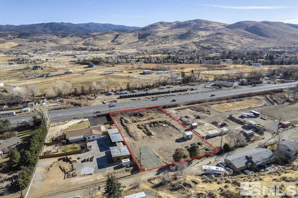 an aerial view of a city