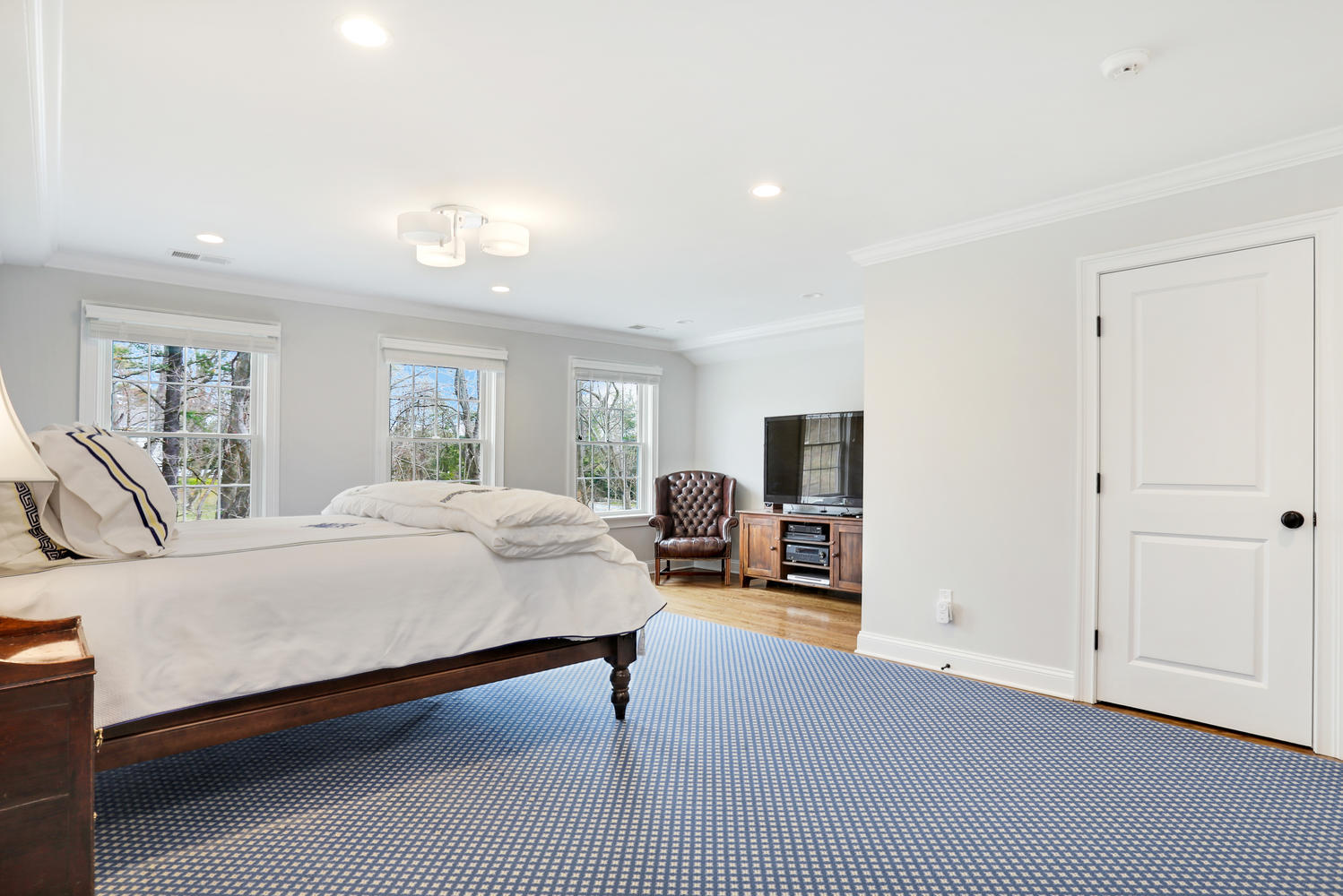 278 Davenport Ridge Road New Canaan, CT 06840 - Photo 18 of 31 a bed room with a bed window and a television