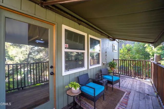 a outdoor living space with furniture