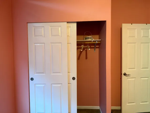 a view of wooden house