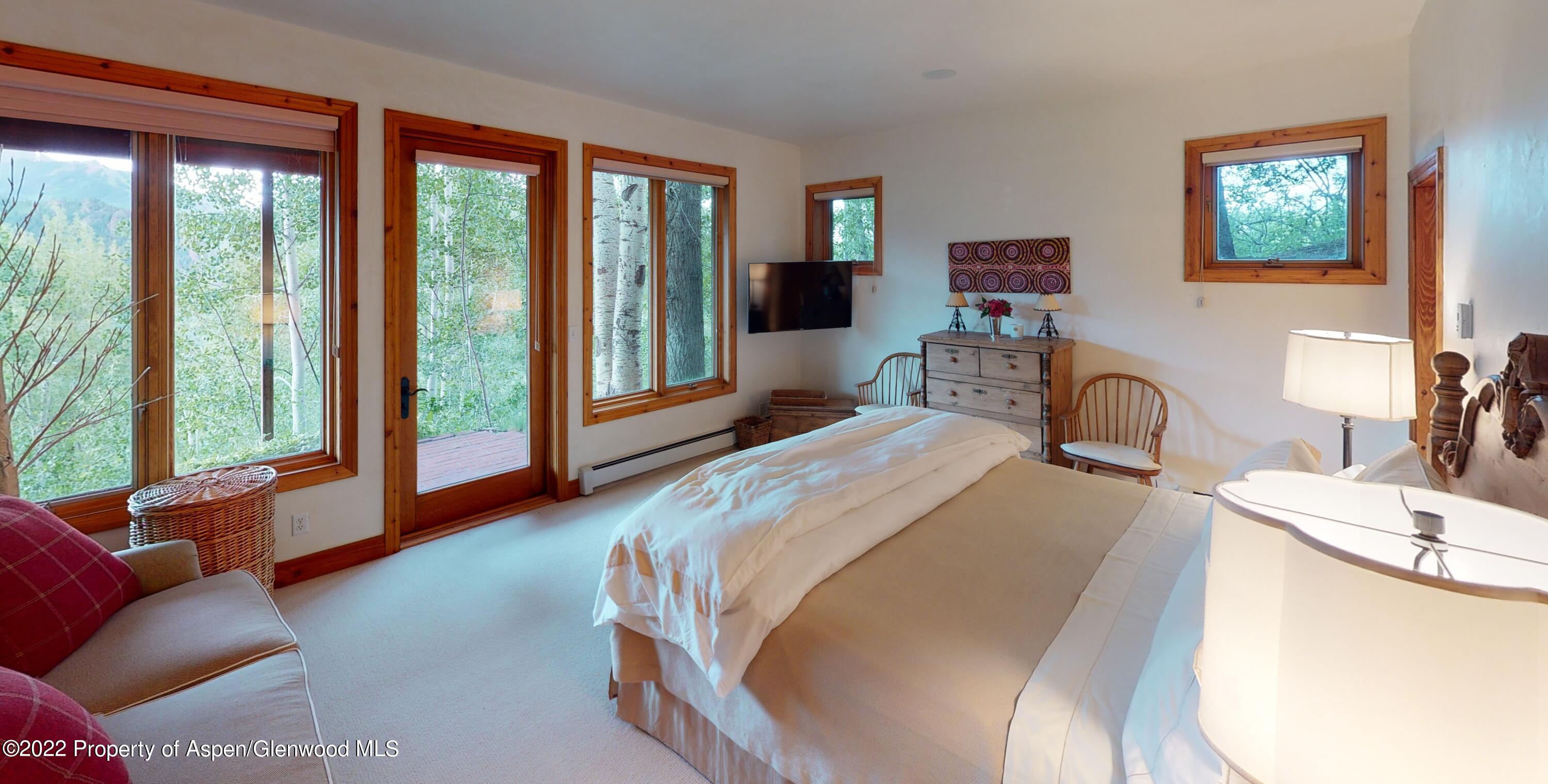 346 East Reds Road Aspen, CO 81612 - Photo 28 of 41 a bedroom with furniture and a large window