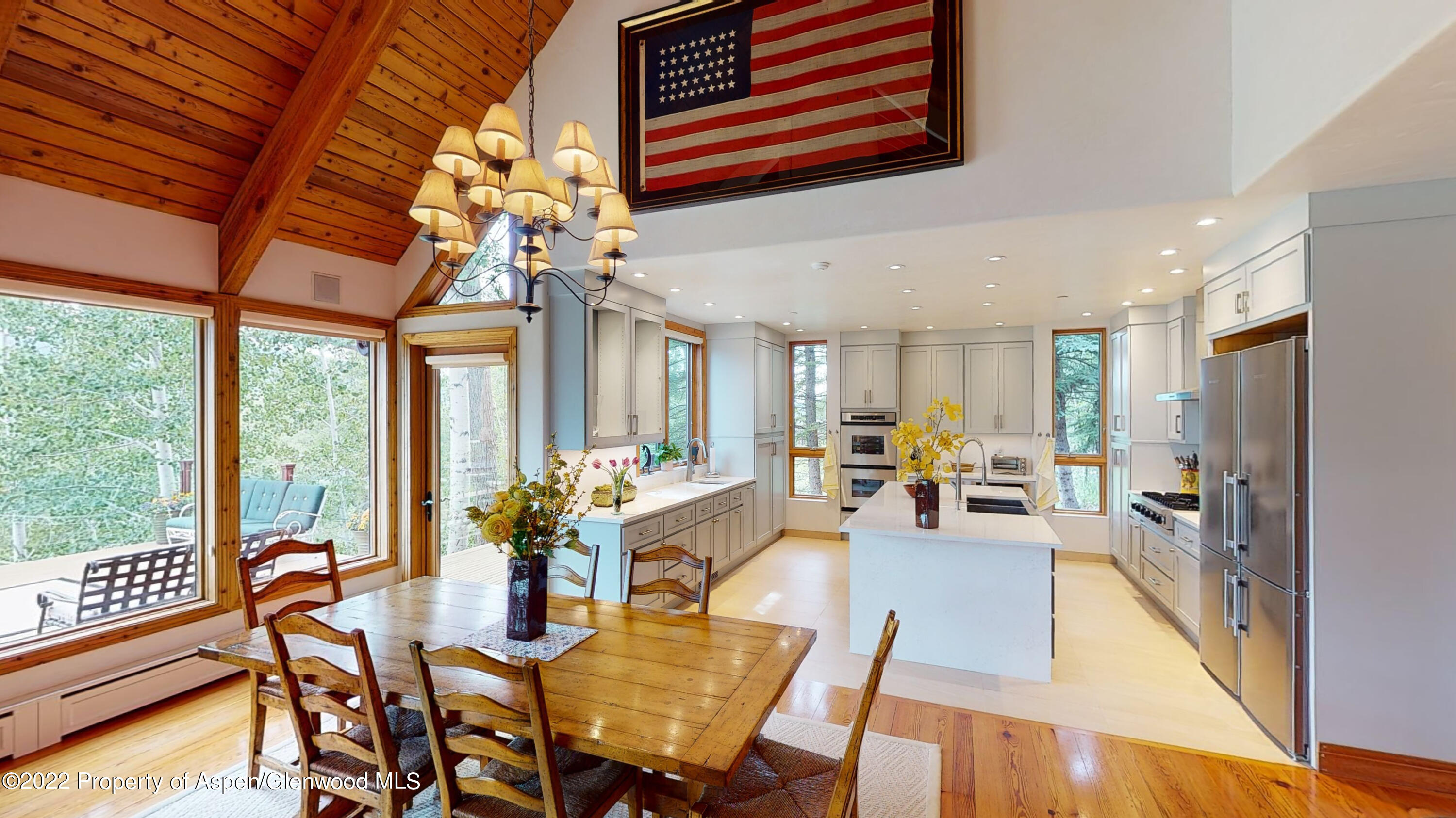 346 East Reds Road Aspen, CO 81612 - Photo 34 of 41 a view of a dining room with furniture one side kitchen view
