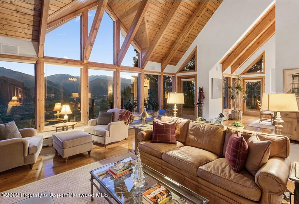 346 East Reds Road Aspen, CO 81612 - Photo 36 of 41 a living room with furniture a rug and a large window